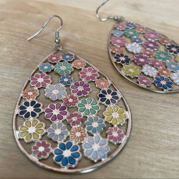 Set of Two Boho Multi-Color Earrings (Two Pieces) - Picture 7 of 11